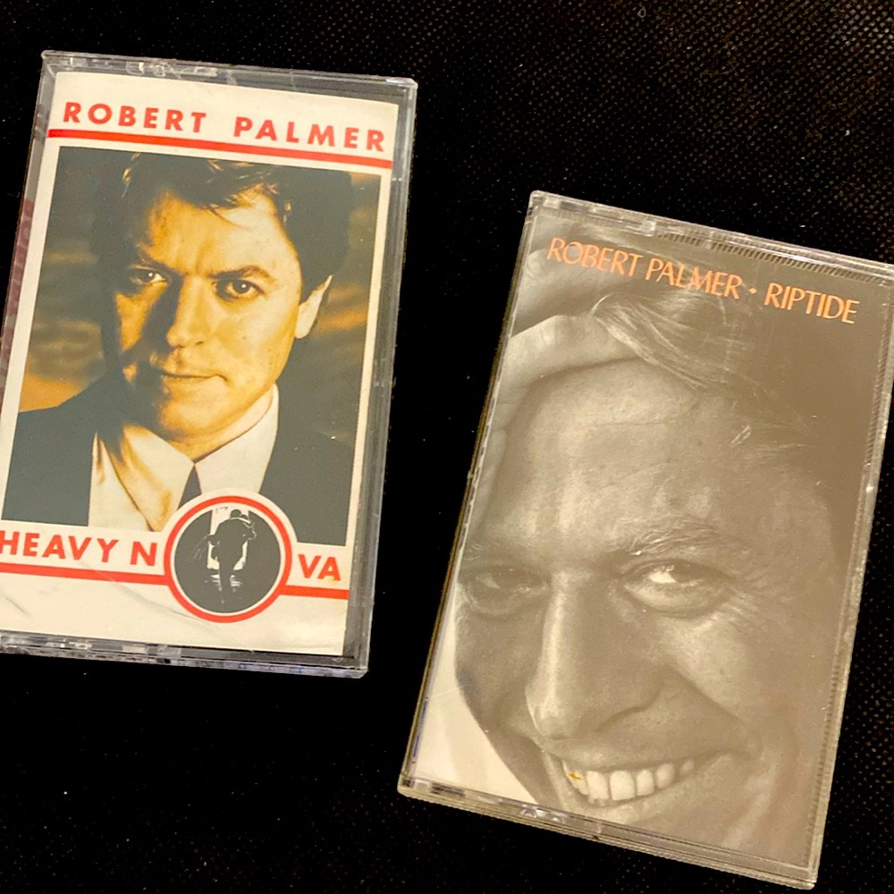 Vintage 80’s cassette tapes- Robert Palmer- Heavy Nova & Riptide